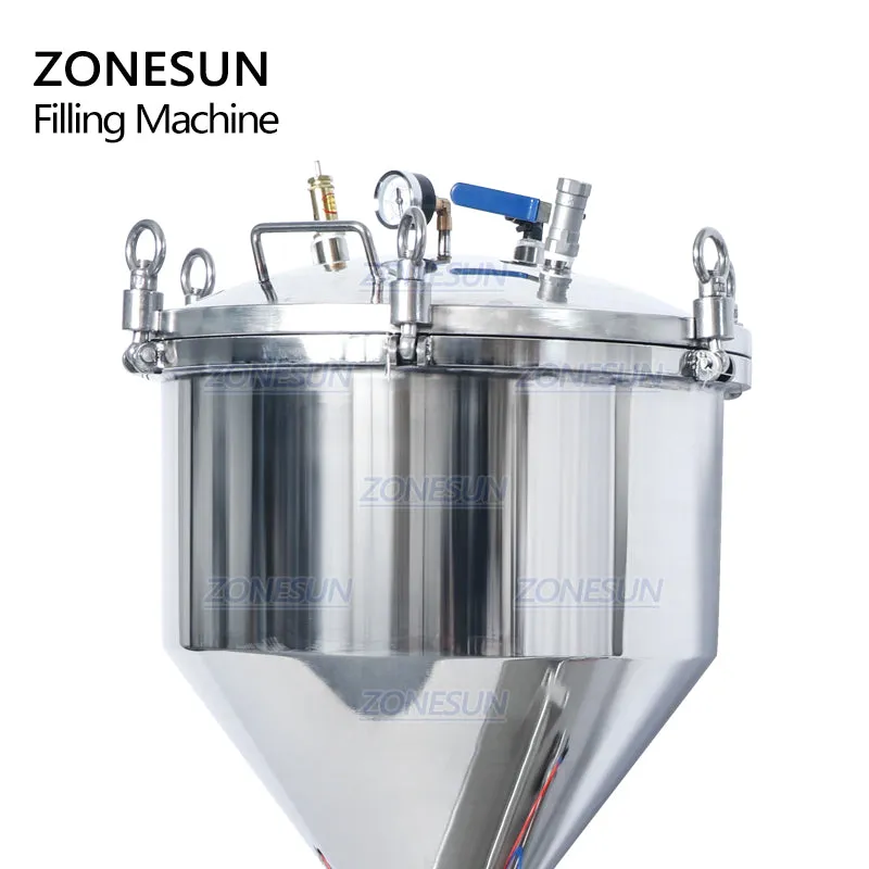 ZONESUN ZS-GTP1 Pressurized Hand Sanitizer Honey Pepper Sauce Cosmetics Gel Lotion Cream Paste Filling Machine